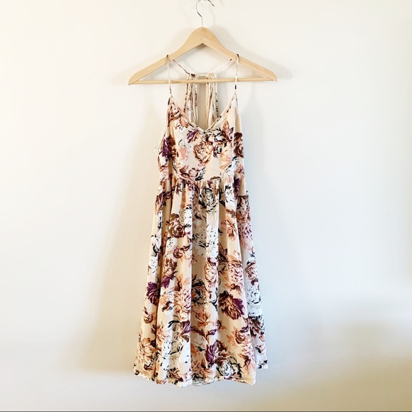 En Creme Dresses & Skirts - En Creme | Floral Midi Racer Keyhole Back Dress S